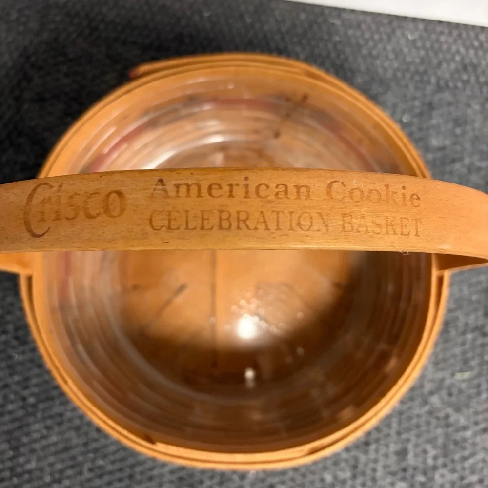 Longaberger 1992 Crisco American Cookie Celebration Basket with Liner Handwoven